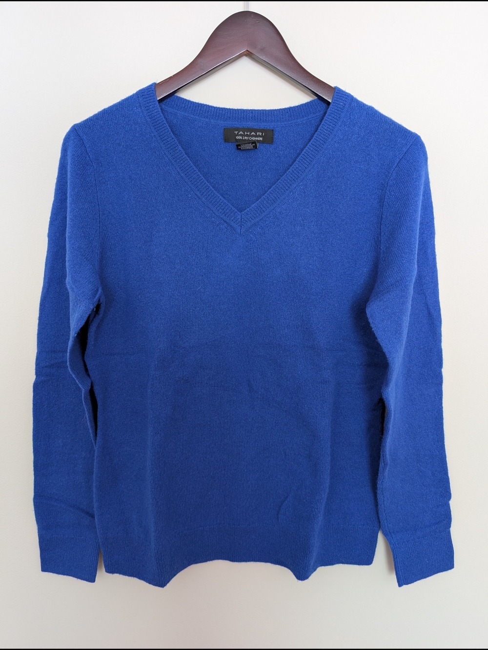 Tahari Women’s V-Neck Sweater in Royal Blue